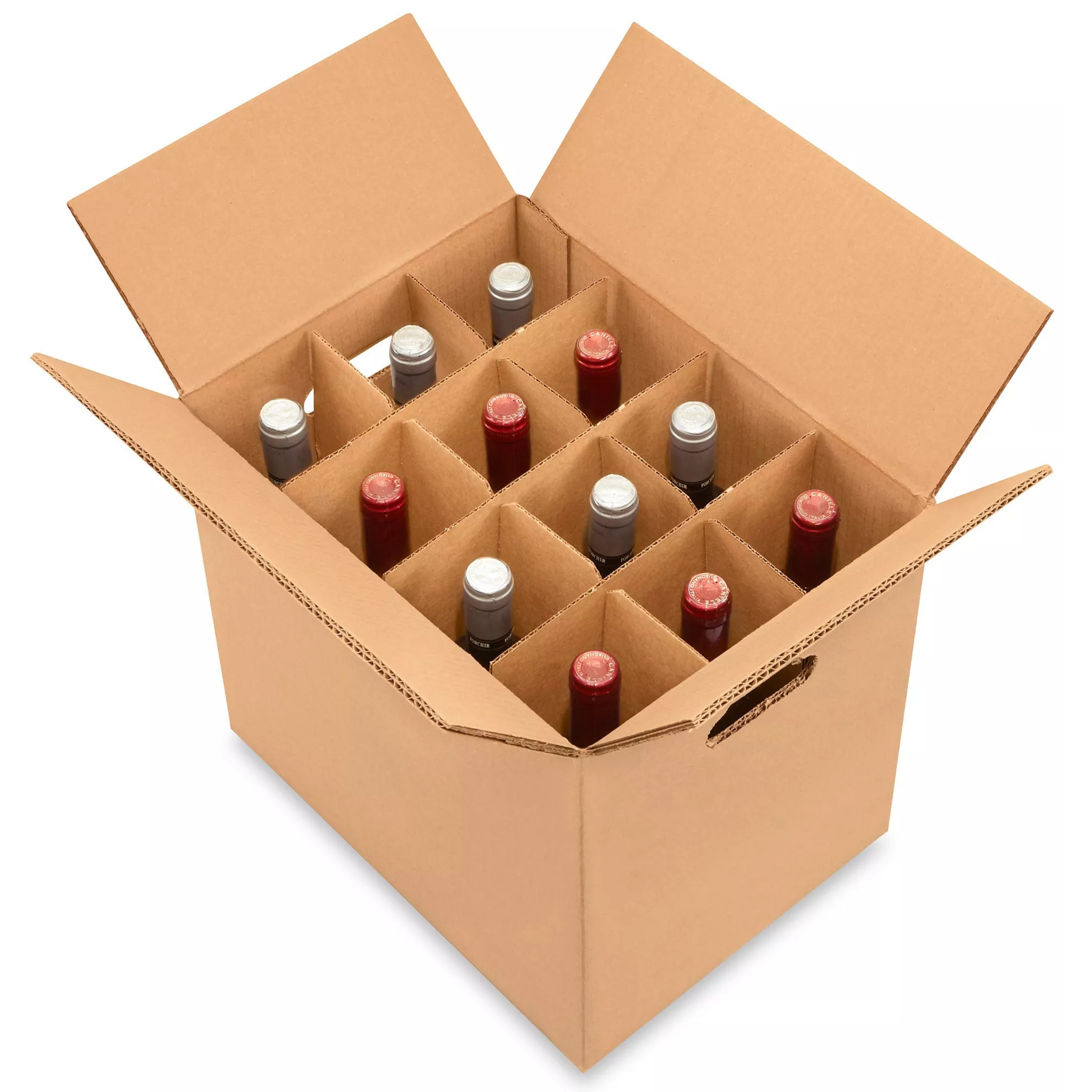 Double Wall Shipping Box For 12 Wine Bottles