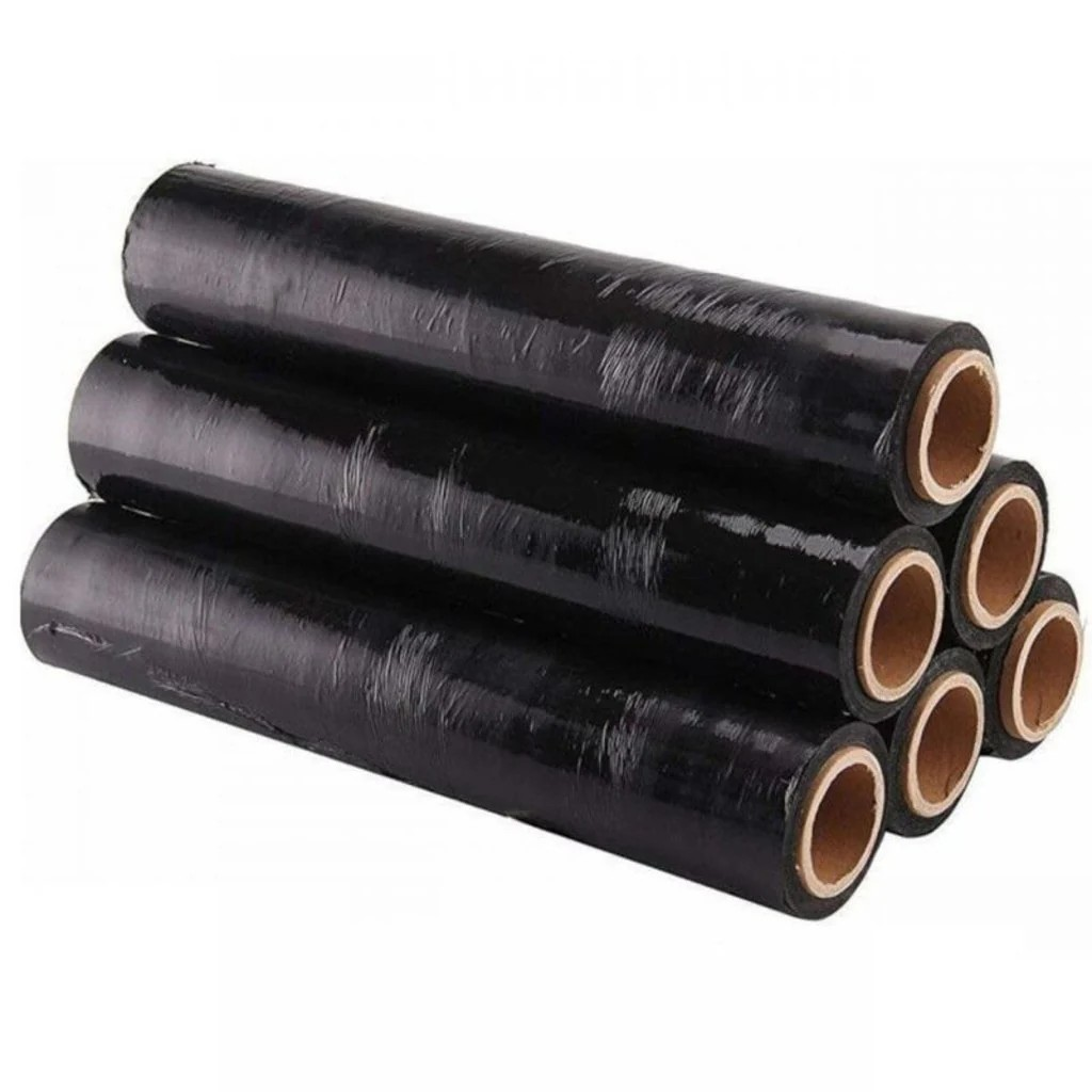 Black Heavy Duty 23 Micron Pallet Stretch Wrap 500mm x 250m