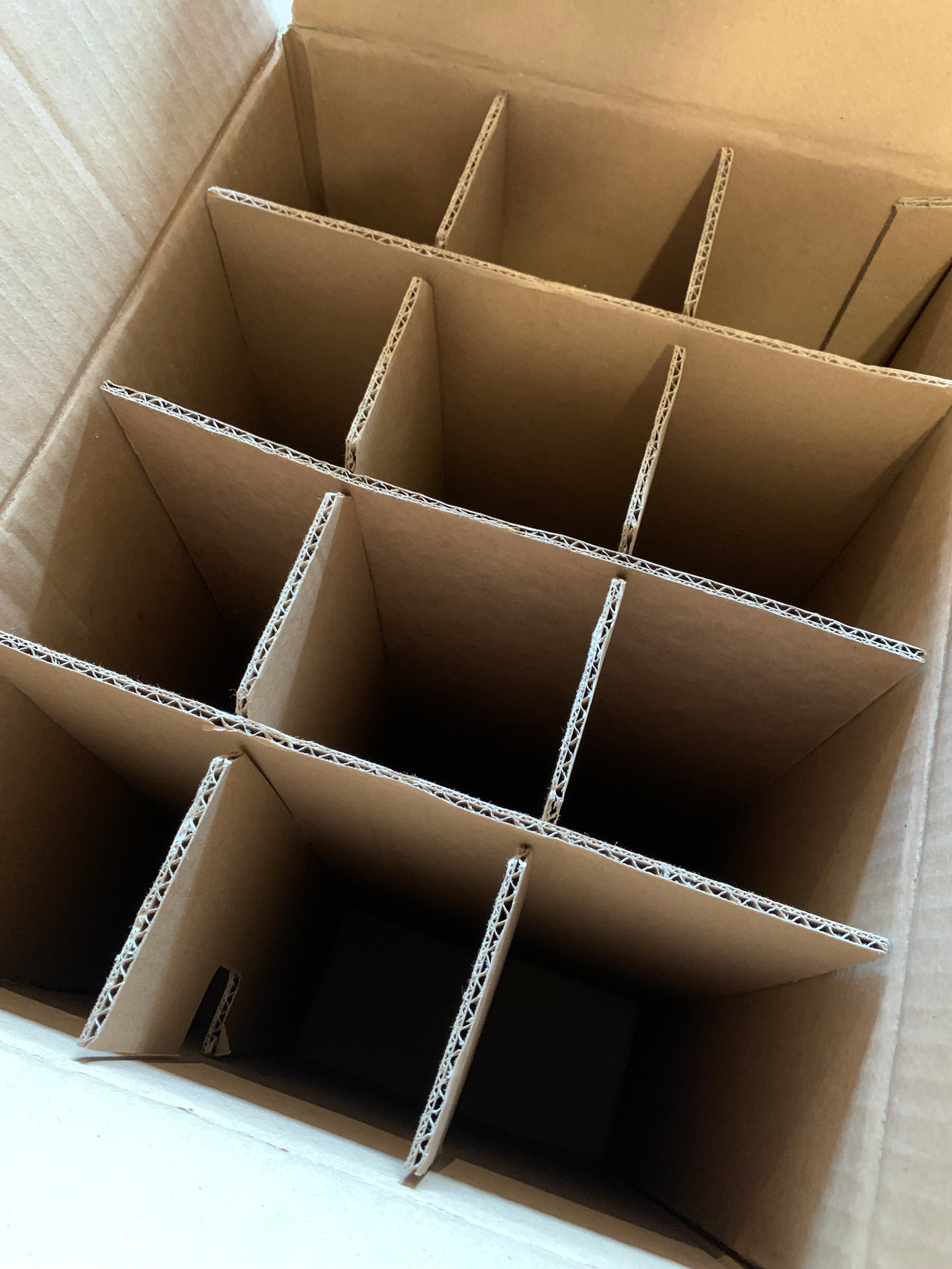Double Wall Shipping Box For 12 Wine Bottles