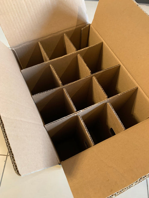 Double Wall Shipping Box For 12 Wine Bottles